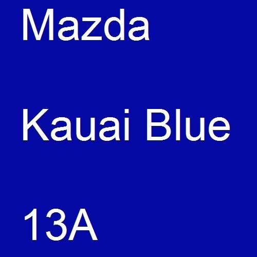 Mazda, Kauai Blue, 13A.